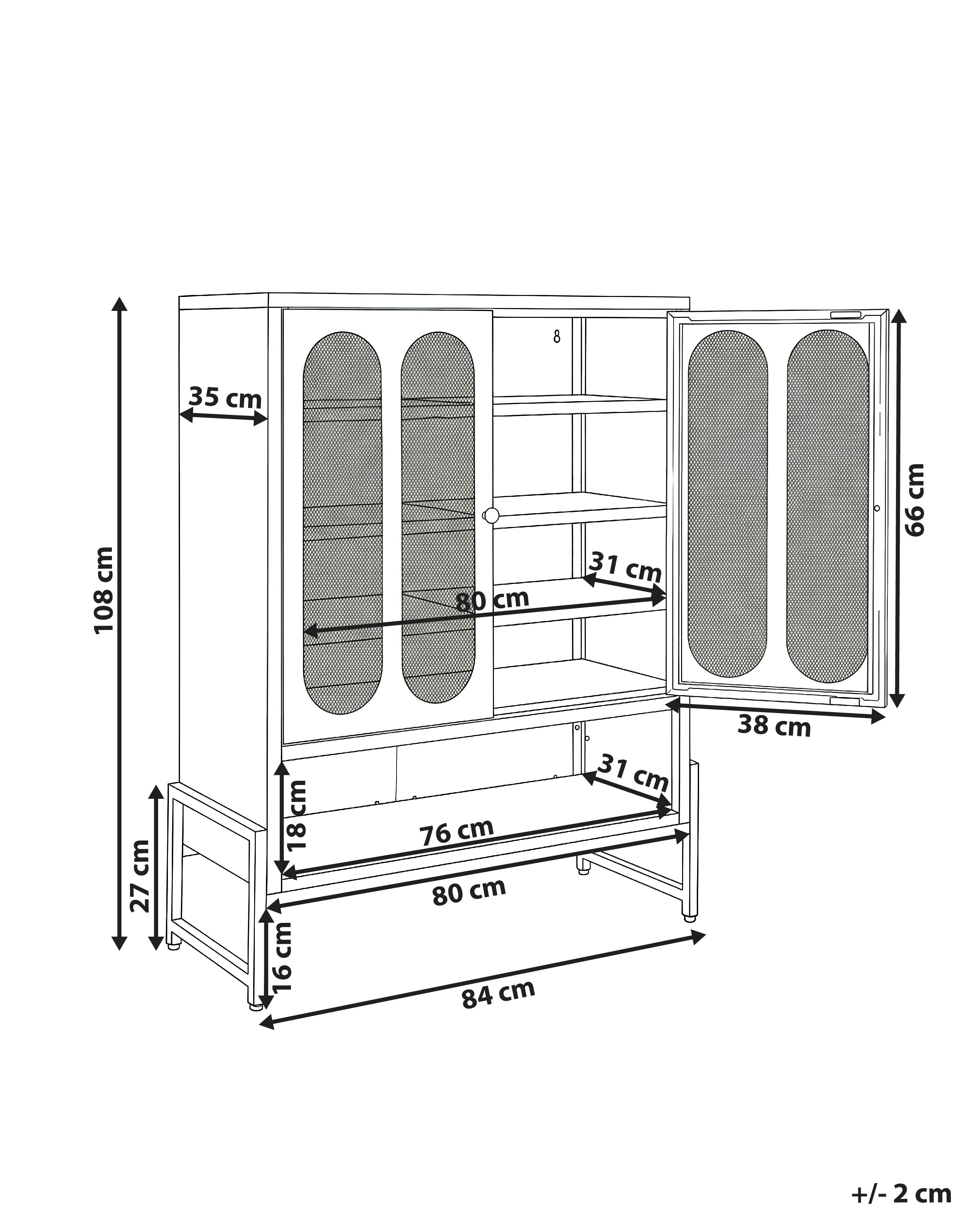 Dressoir met 2 deuren SOLETTA Metaal Mintgroen