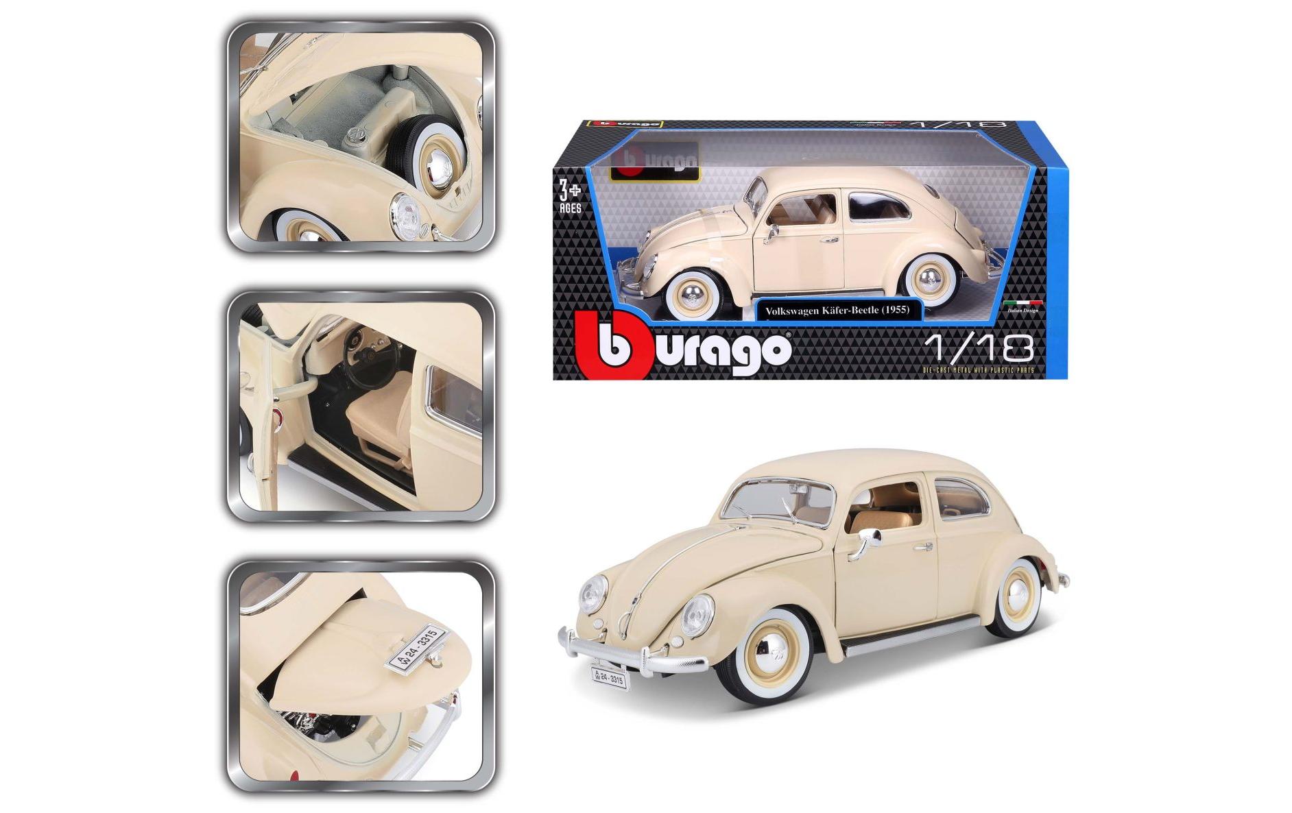 Volkswagen Käfer 1955 Beige 1:18Sammlermodell im Massstab 1:18