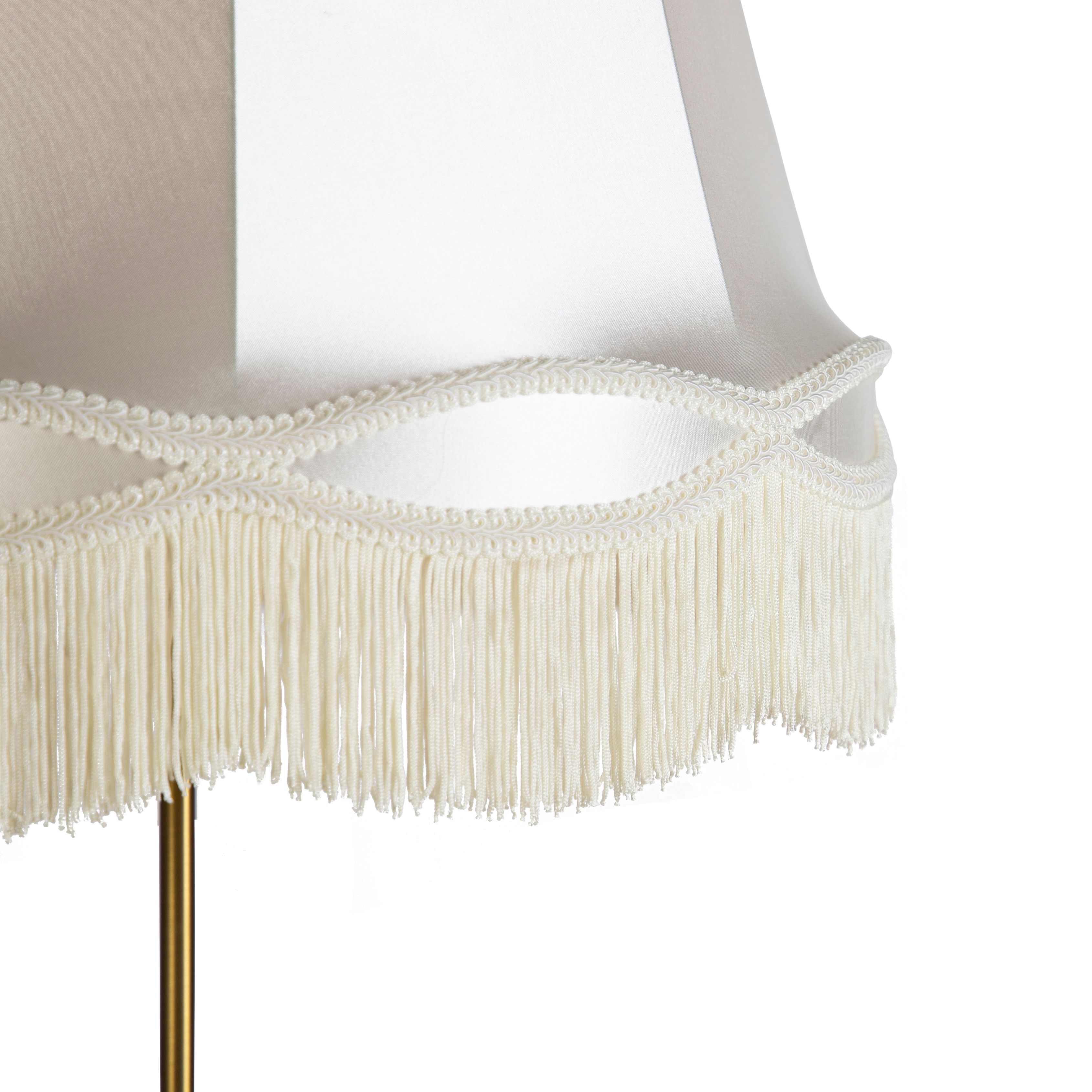 Vloerlamp brons met Granny kap crème 45 cm verstelbaar - Parte