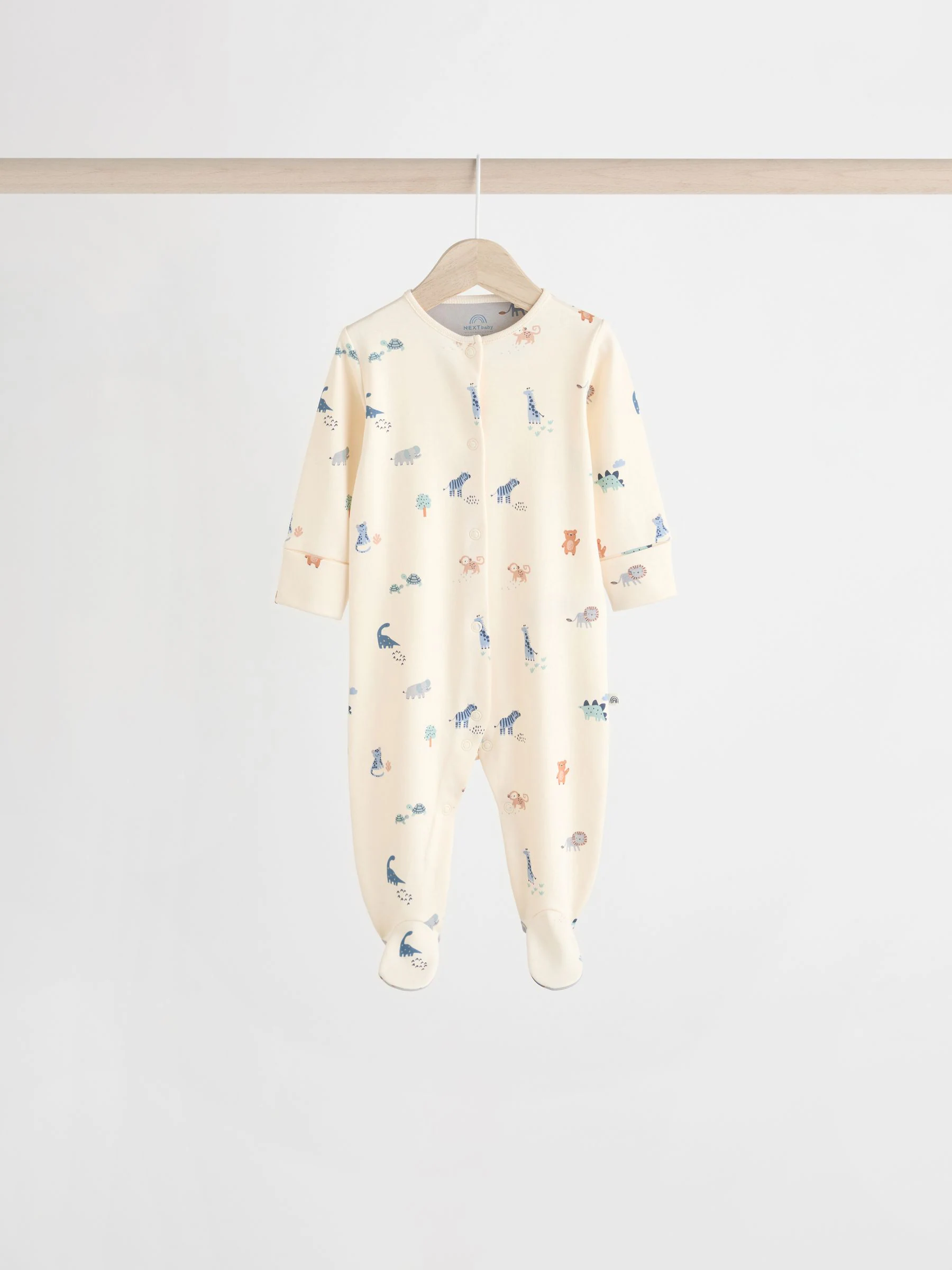 Blauwgroen - Set van 5 baby-pyjama's met patroon (0-2jr)