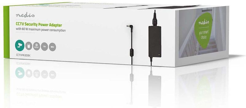 Oplader - Voedingsadapter - 12V - 5A - Maximaal Vermogen 60W