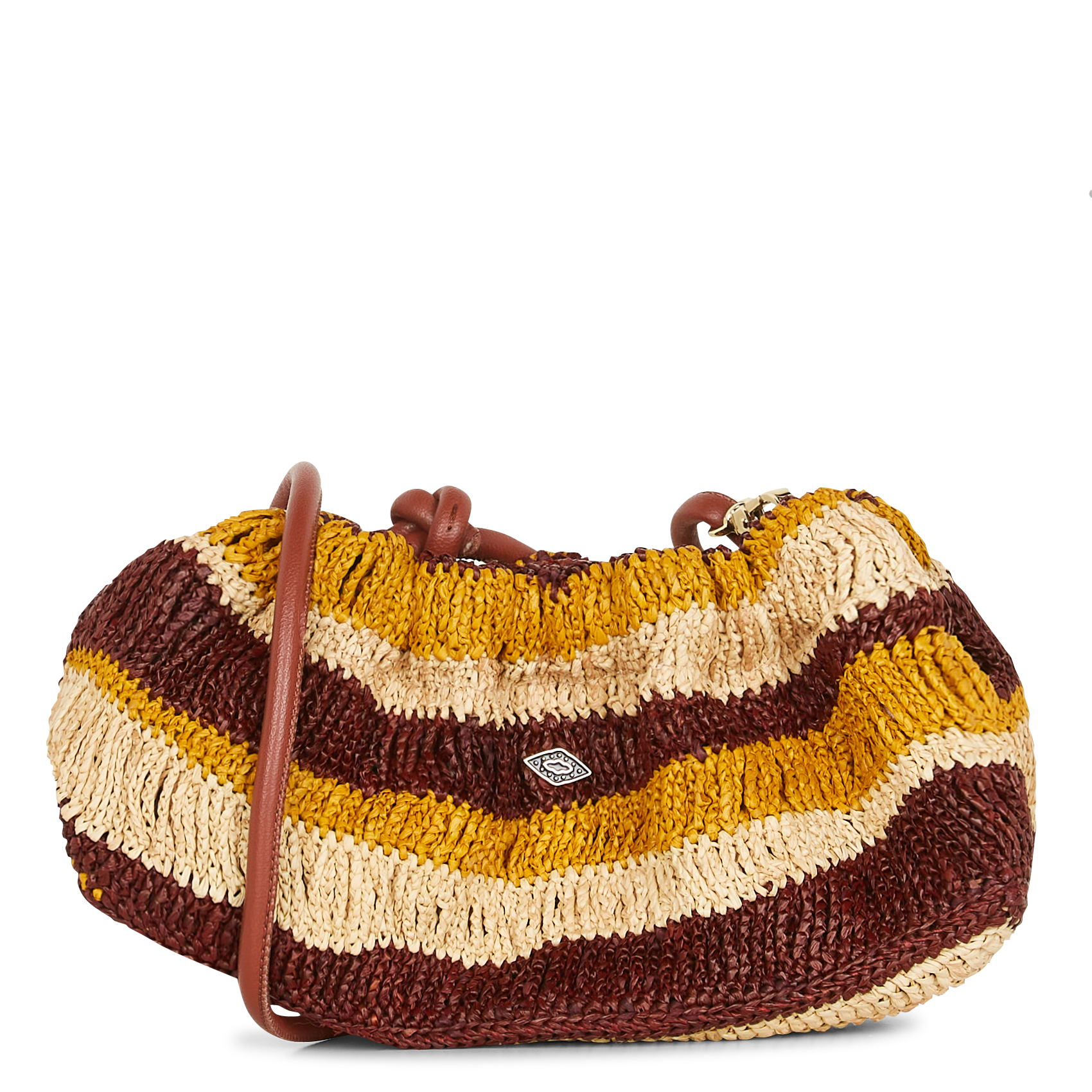 JUNE - Sac porté épaule en raphia | Multicolore