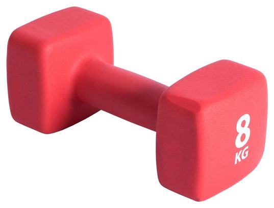 Pure2Improve Haltère 8 kg Néoprène Rouge