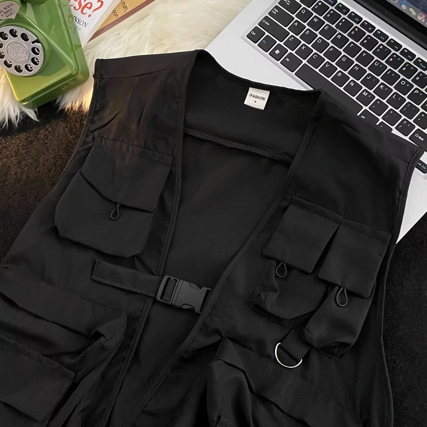 Bay Go Mall - Effen vest met gesp