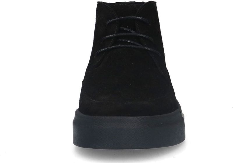 Manfield Suède Veterboots Zwart