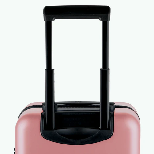 Valise rigide 4 roues HND Pochette unie rose