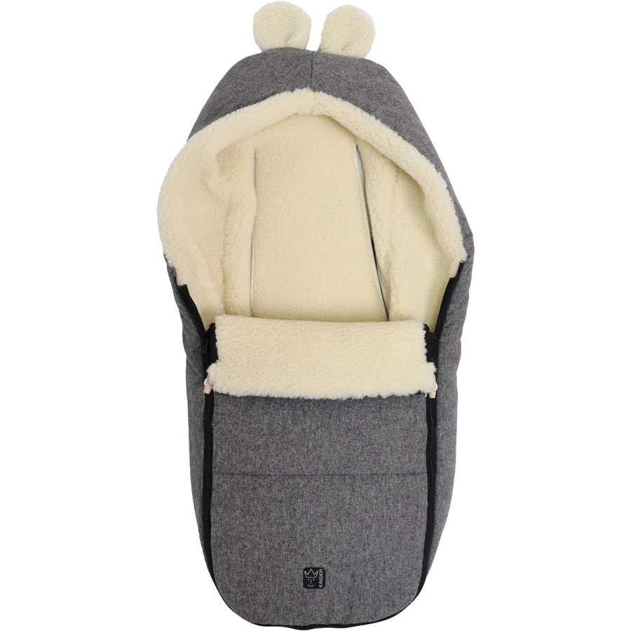 Kaiser Winterfußsack HOODY MAUS WOOL sleet grey