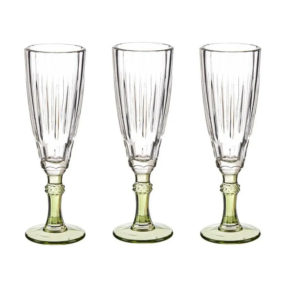 Vivalto - Champagneglazen Exotic Collection 6x - groen voet 170ml