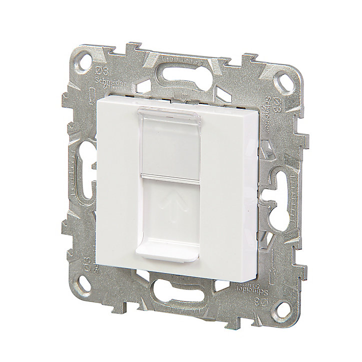 Mécanisme pour prise RJ45 CAT6 Schneider Electric Unica Déco blanc