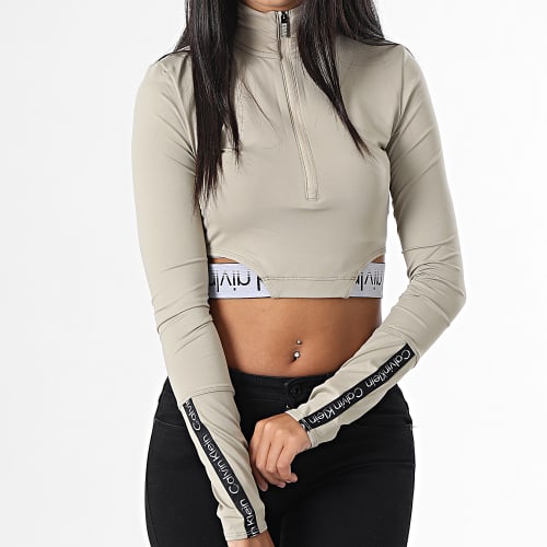 Top Manches Longues Femme GWF2K200 Beige