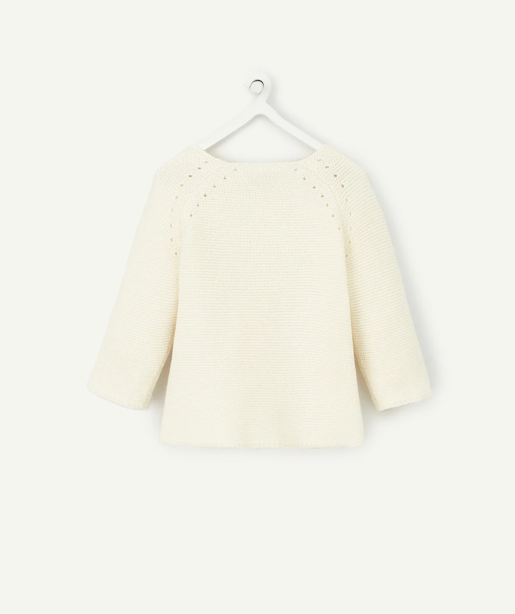 CARDIGAN BÉBÉ EN TRICOT ÉCRU