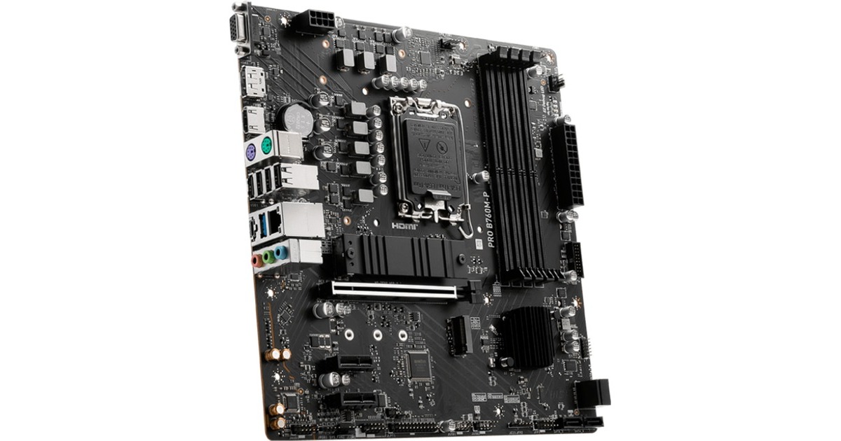MSIPRO B760M-P socket 1700 moederbord  (Zwart, RAID, Gb-LAN, Sound, µATX)