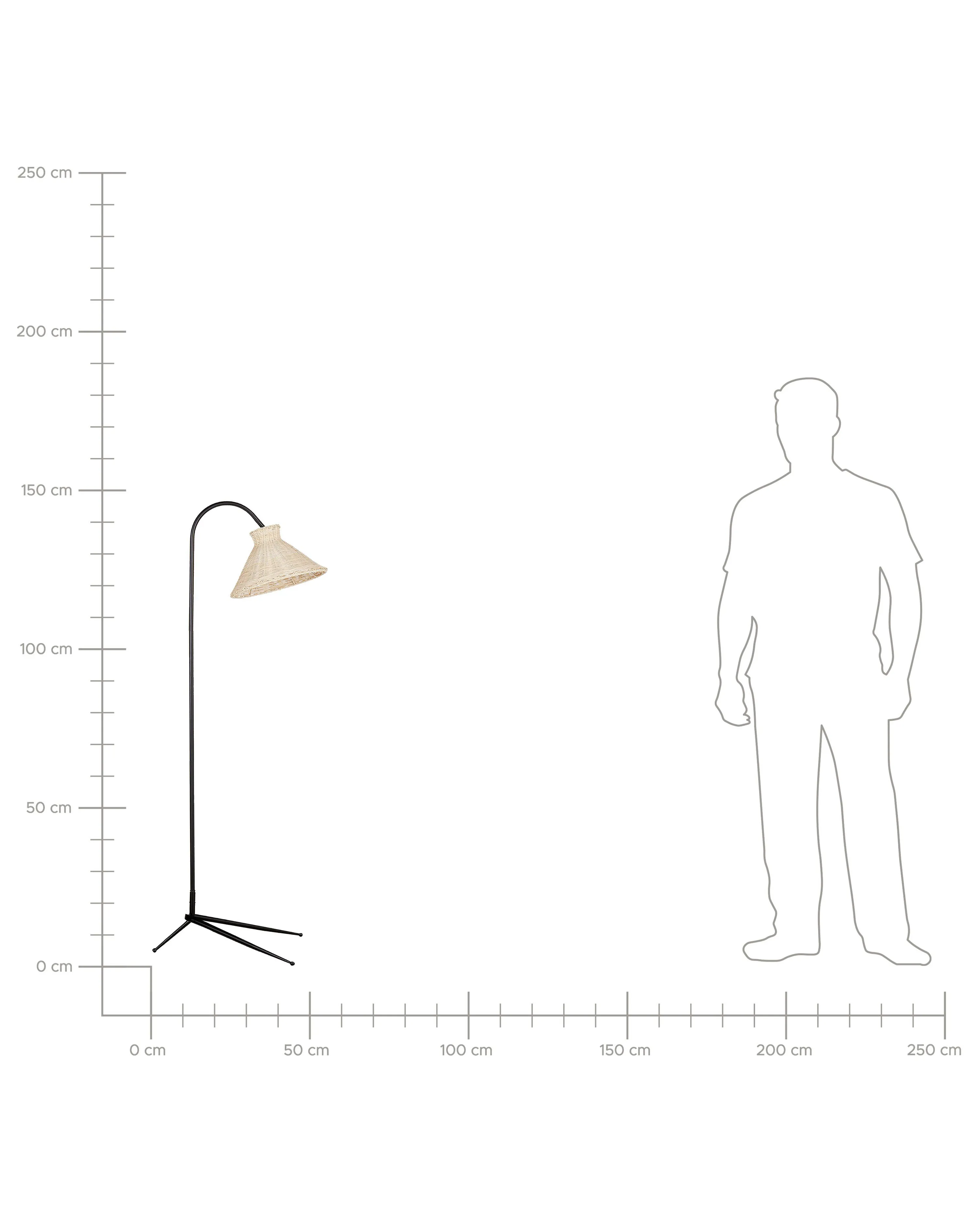 Staande lamp KERIAN Rotan Natuurlijk