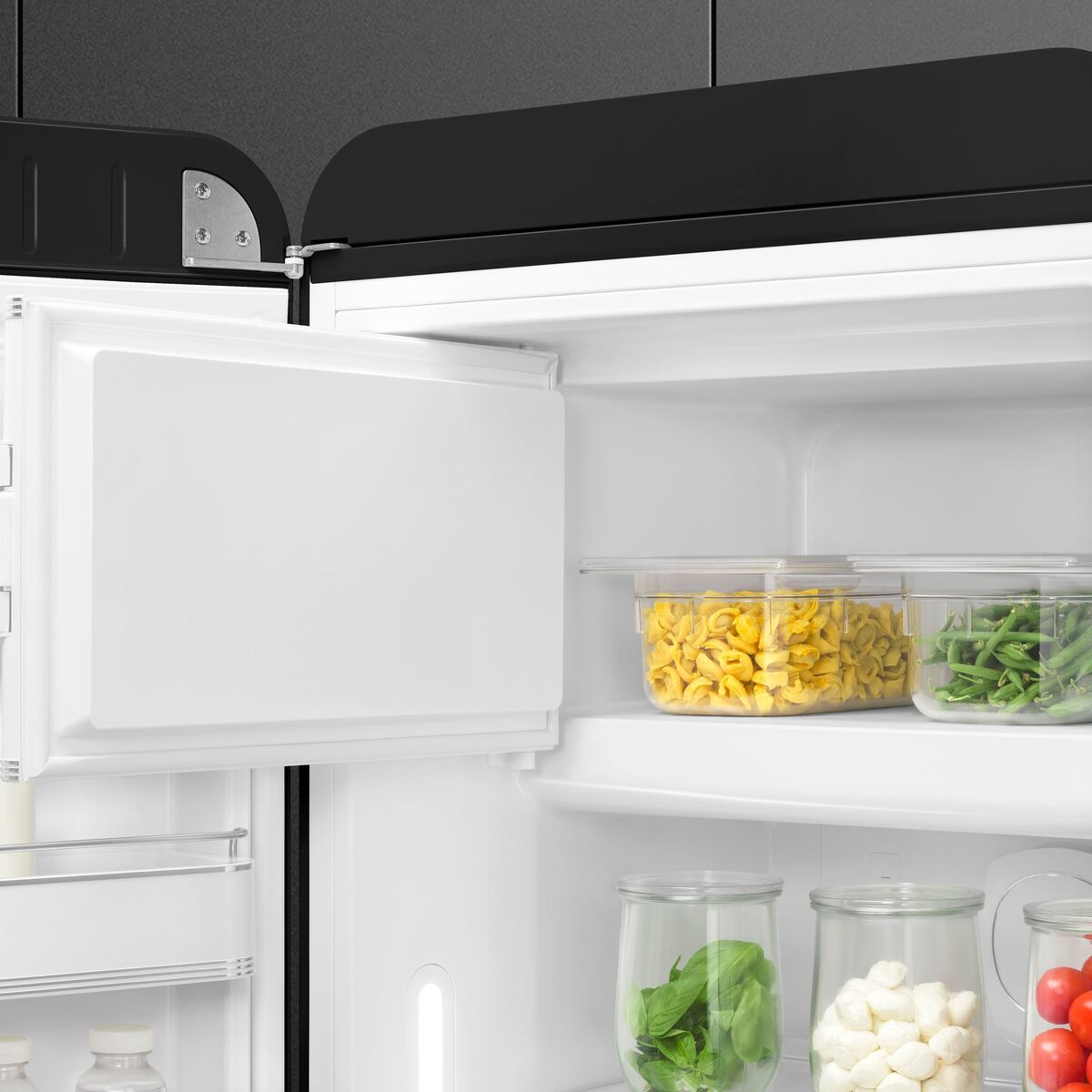 Smeg FAB28LBL6 Kjøleskap Med Fryser 153cm Venstrehengt Svart