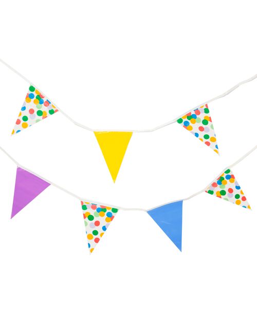 guirlande de fanions plastique coloré 6m