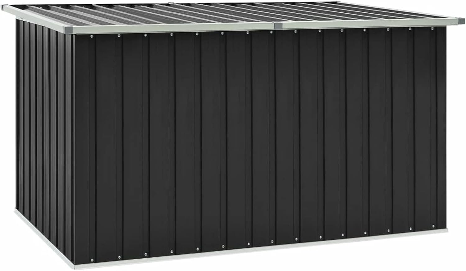 Gartenbox Metall Gartenbox wasserdicht XXL Auflagenbox Metall Aufbewahrungsbox Garten Outdoor Box Kissenbox für Garten-Anthrazit-171 x 99 x 93 cm