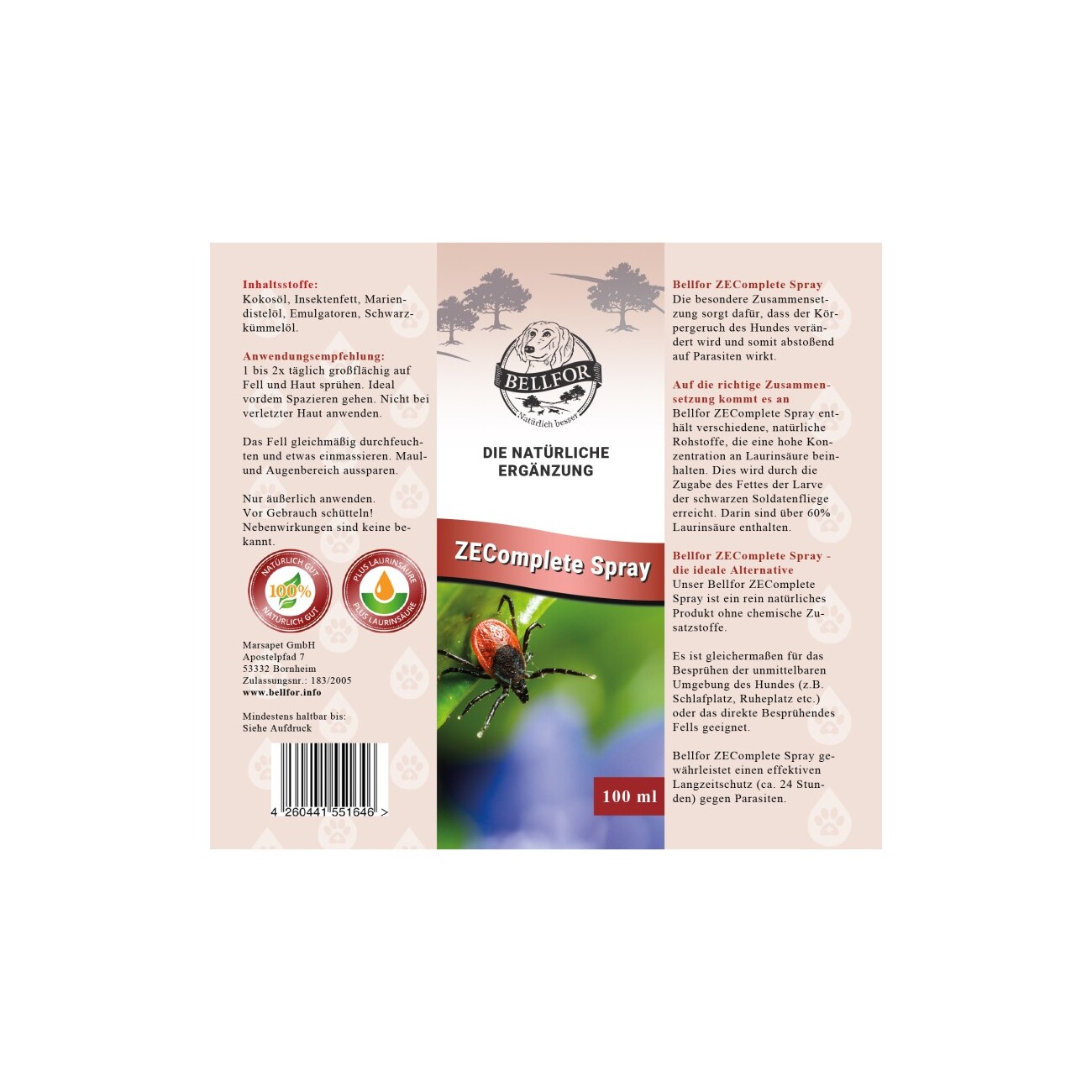 Bellfor ZEComplete Spray für Hunde - 100ml
