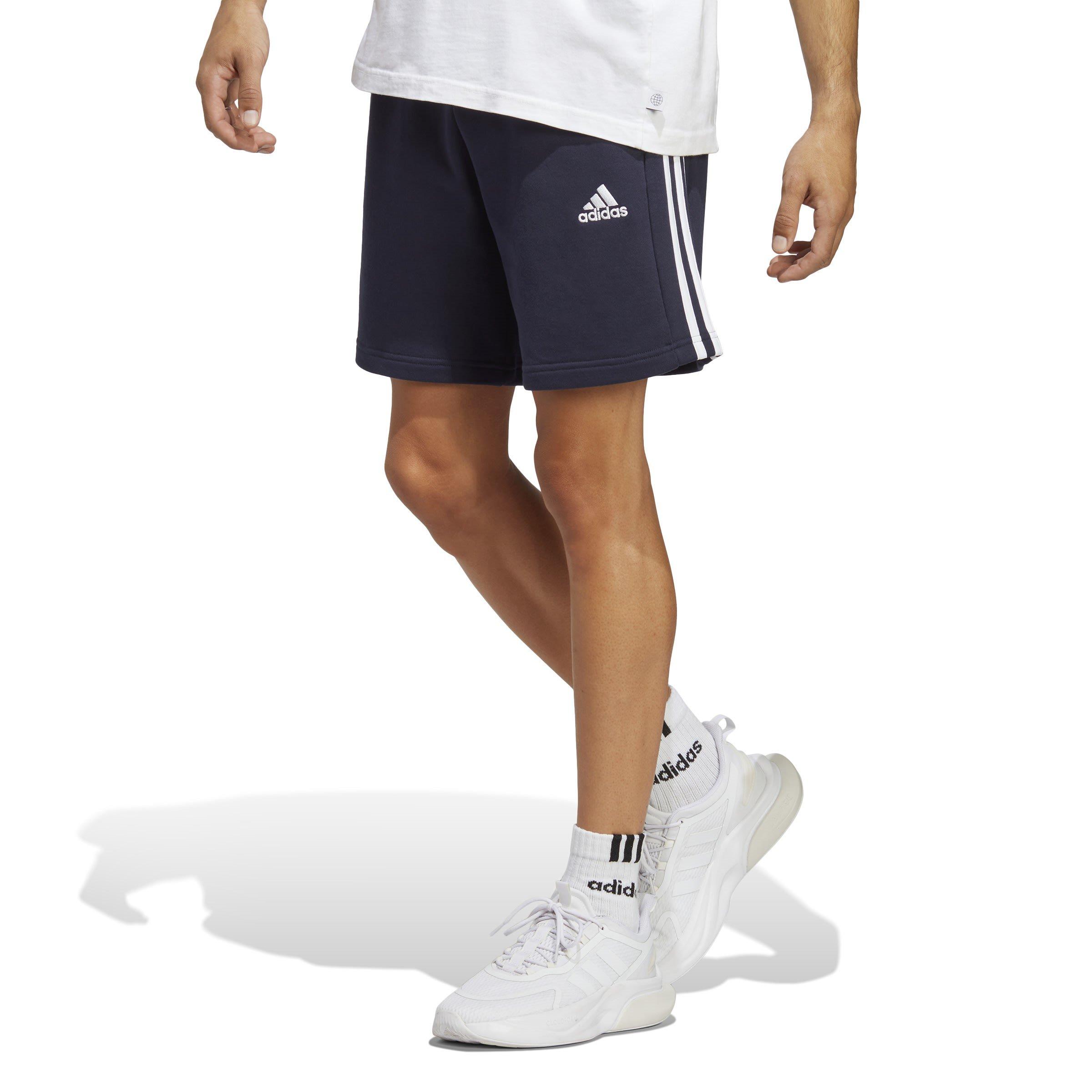 adidas Essentials 3 Stripe Fleece Shorts Mens