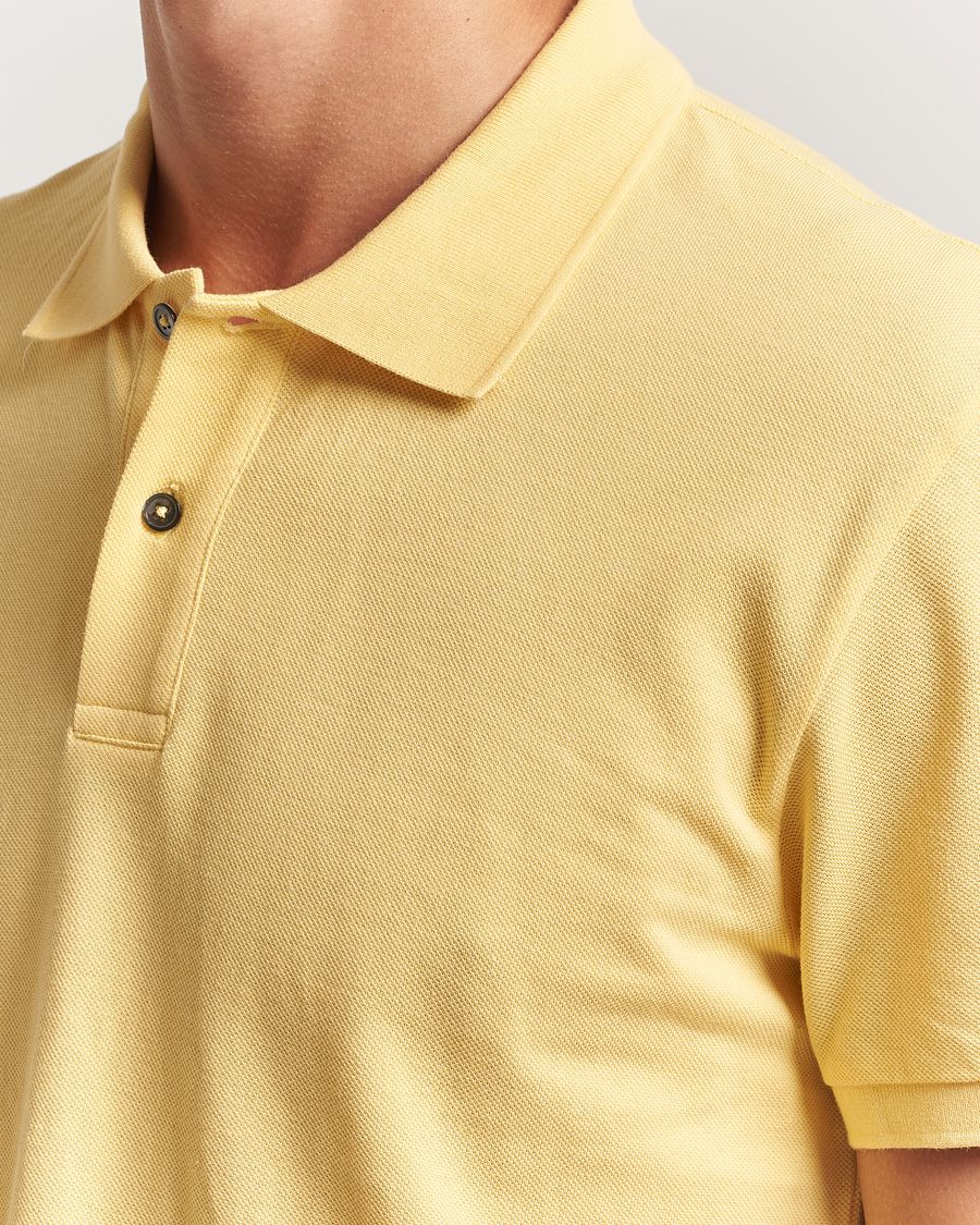 Oscar Jacobson Alex Cotton Polo Yellow