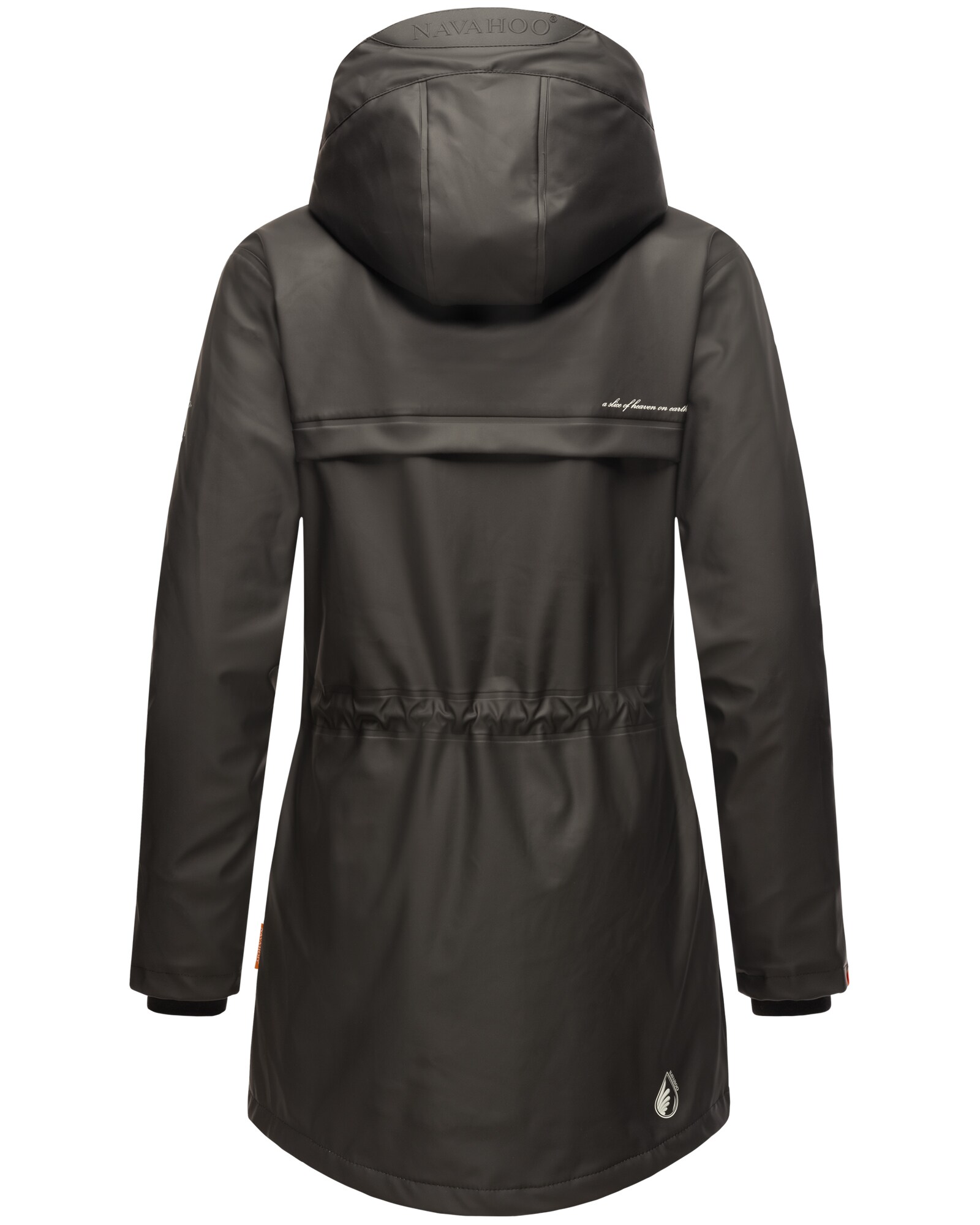NAVAHOO Damen modischer Regen Jacke Outdoor Regenmantel Regenparka Wasserdicht Gefüttert Rainy Forest