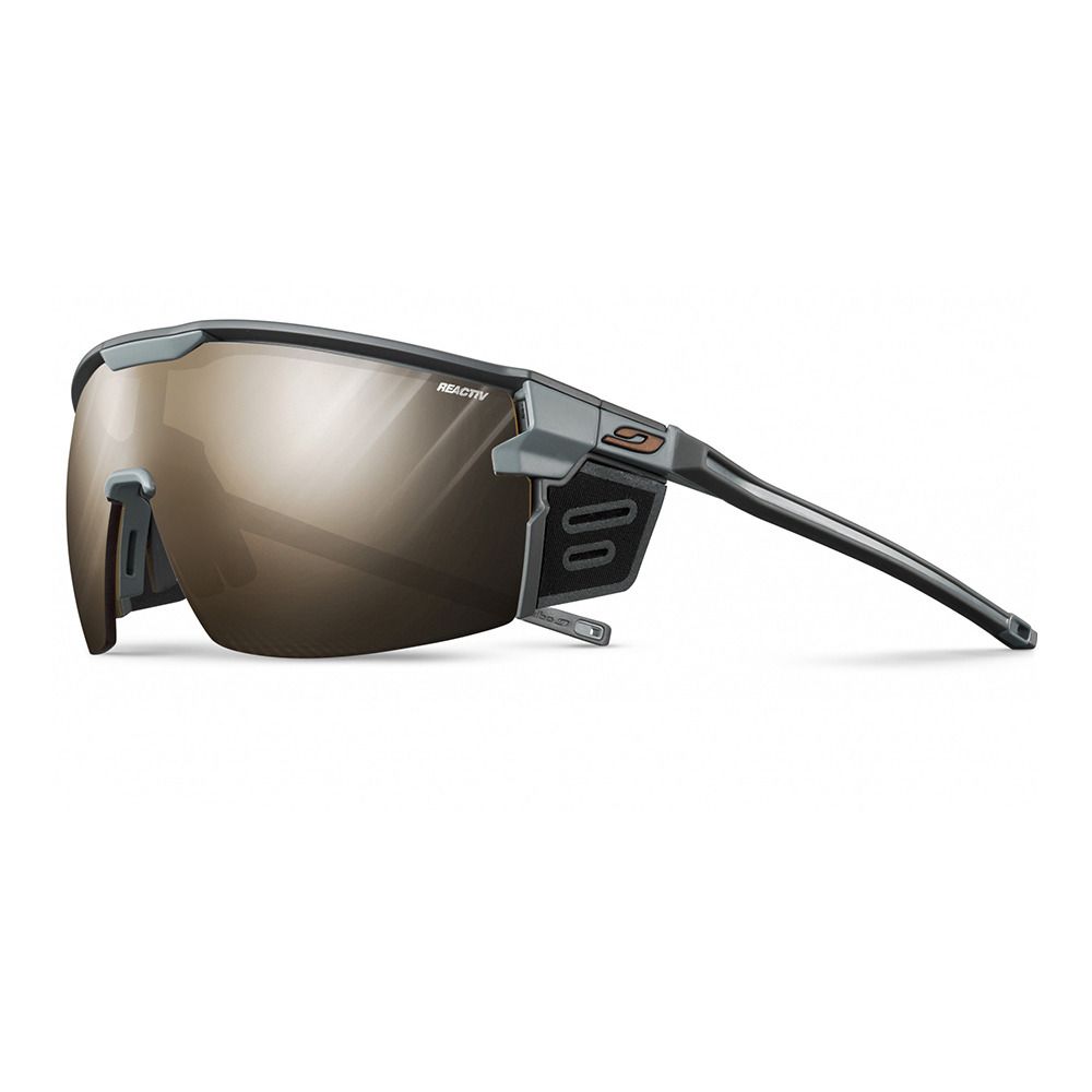 Julbo ULTIMATE COVER - Lunettes de soleil photochromiques Homme gris fonce-gris/brun