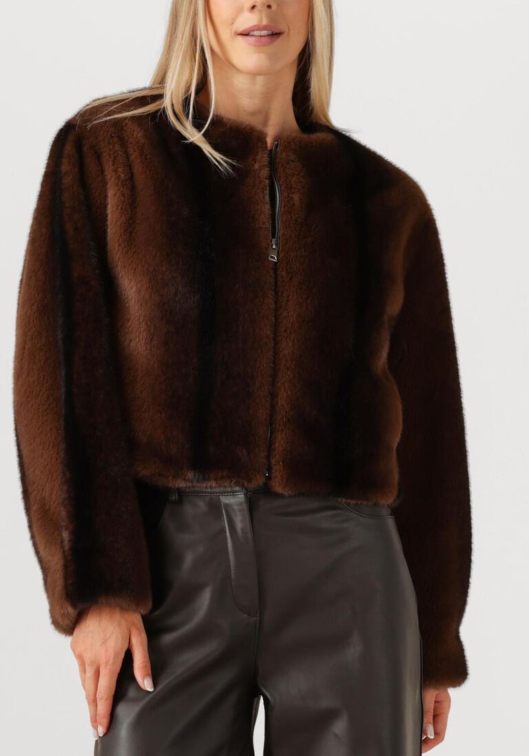 bruine studio ar faux fur jas celeste