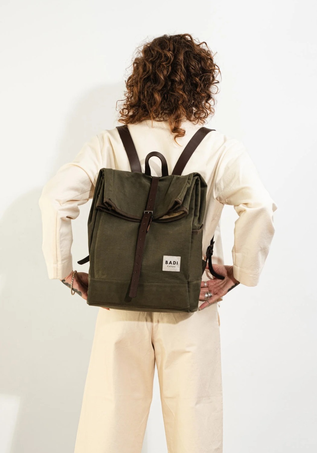 BADI Culture Roll-Over Rucksack Roll-Over Backpack Dark Green