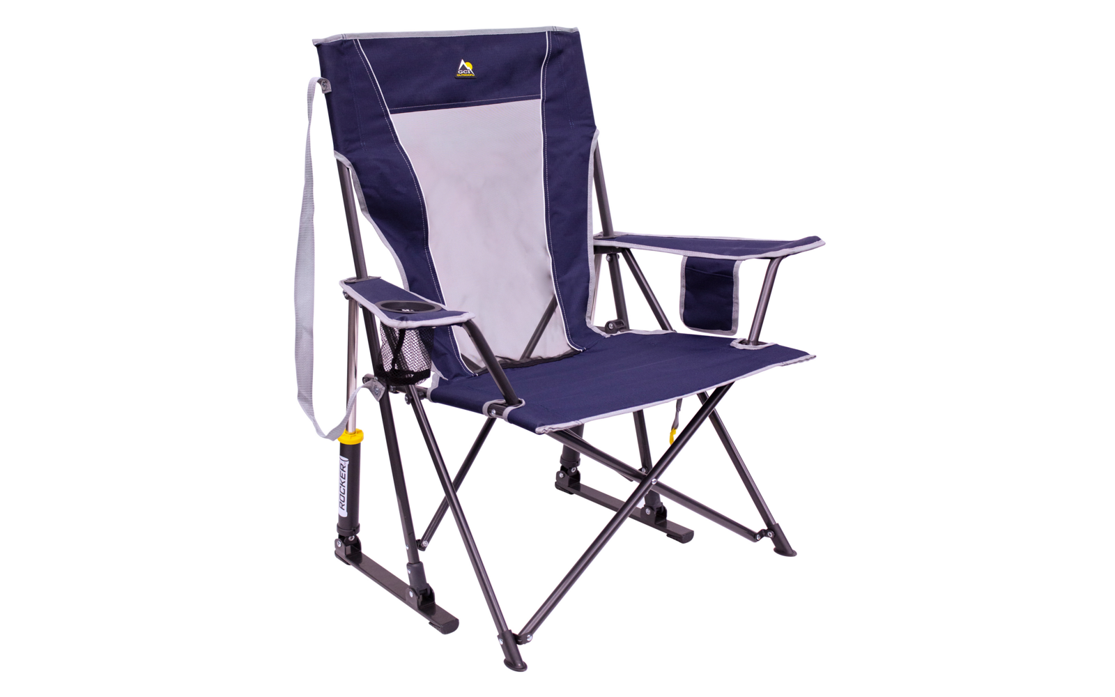GCI Comfort Pro Rocker faltbarer Campingstuhl mit Schaukelfunktion Mercury Gray