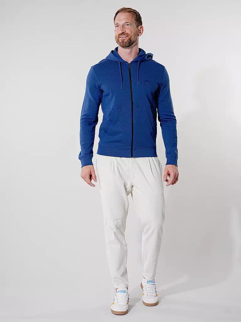 BOSS Sweatjacke ZETALKY blau
