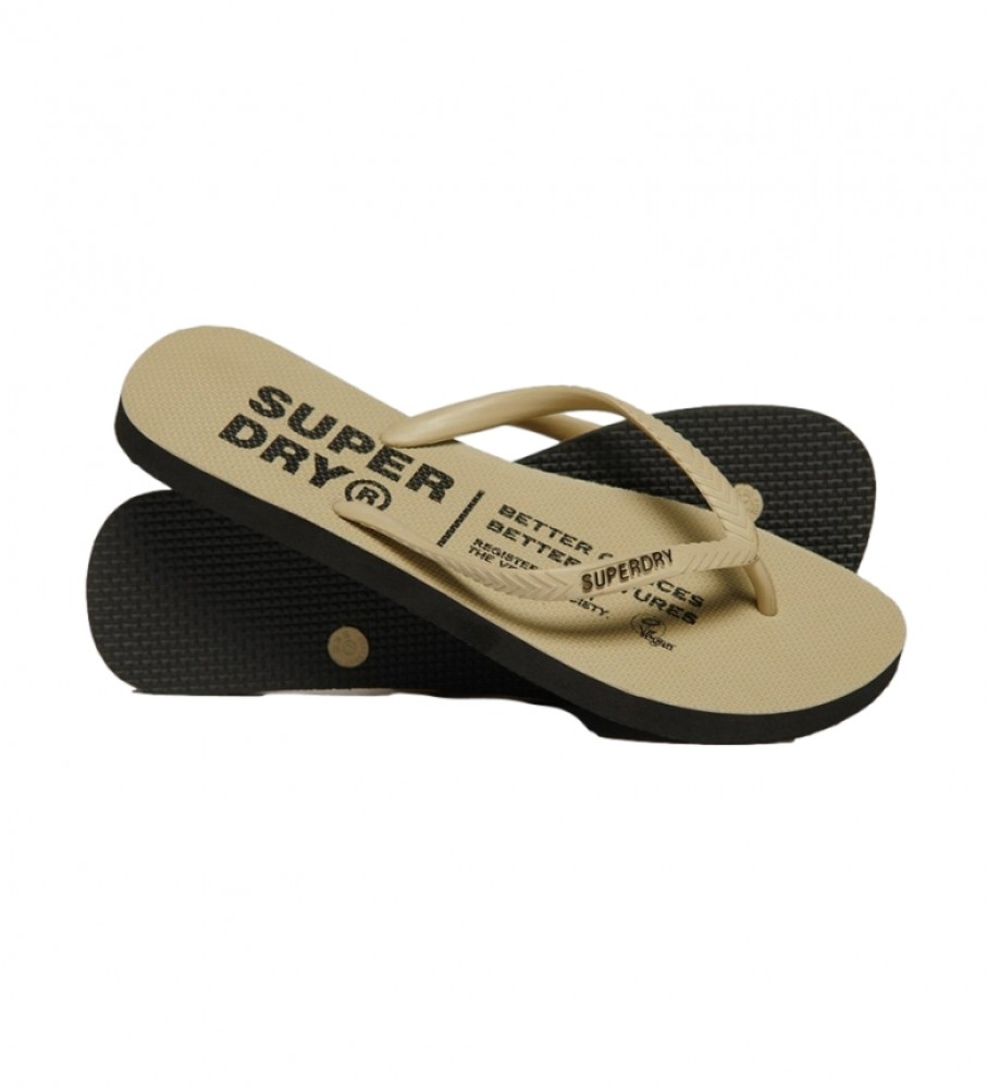 Superdry Chanclas veganas marrón