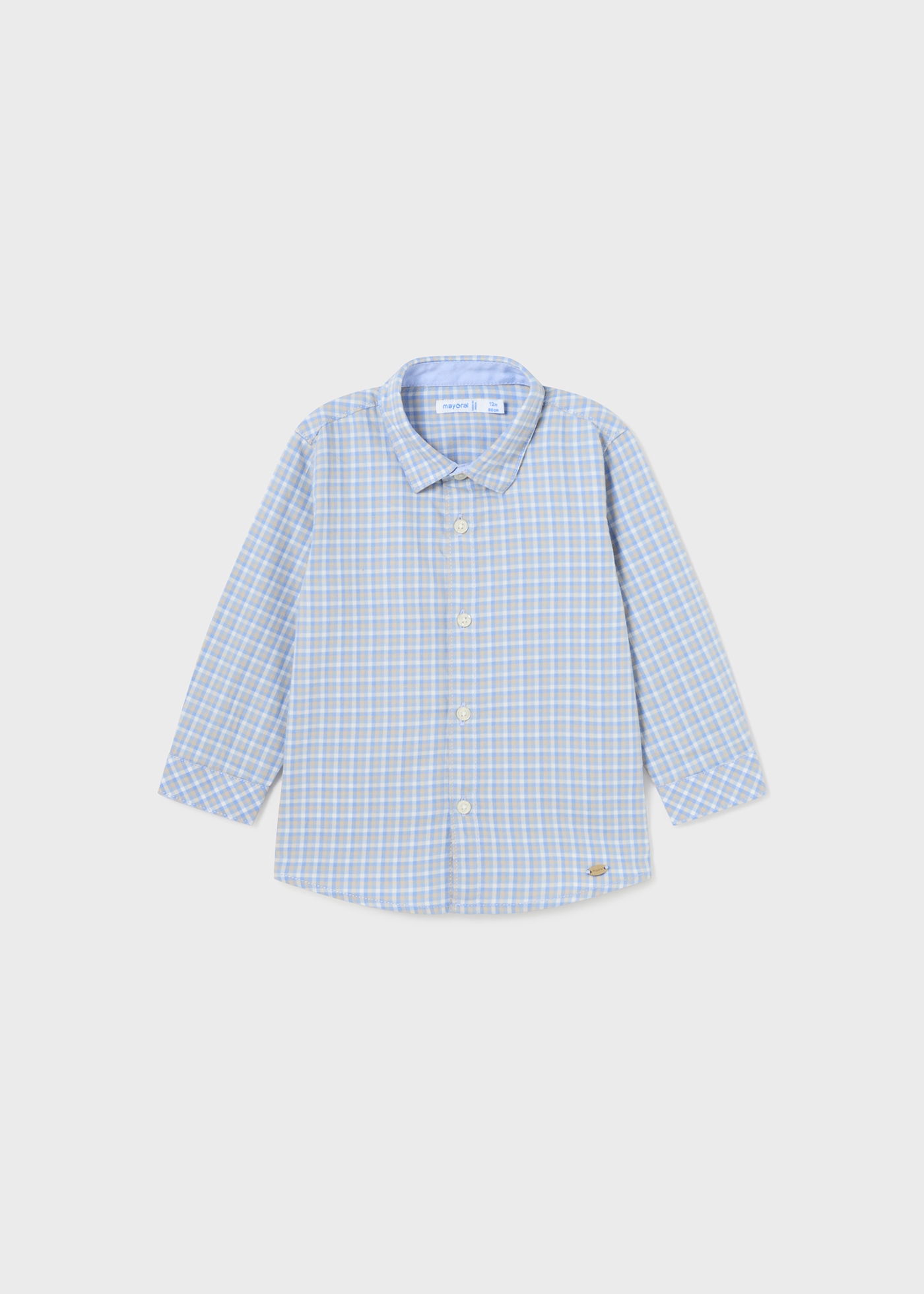 Camisa xadrez de algodão Better Cotton para bebês