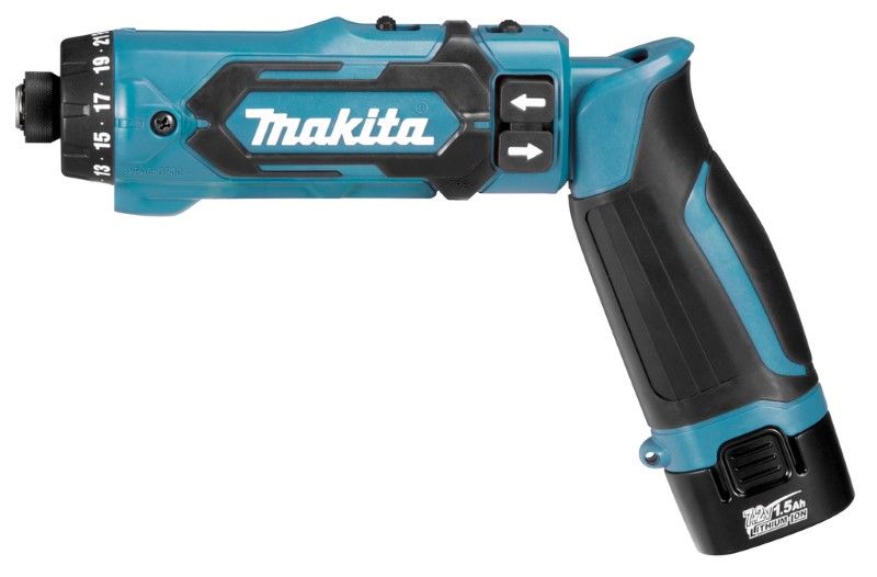 Makita DF012DSE 7,2V Precisie pen schroevendraaier set (2x1.5Ah) in koffer