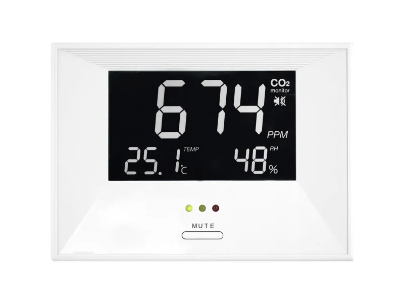TFA AIRCO2NTROL LIFE - Thermo-hygro-CO2 måler - digital - hvid