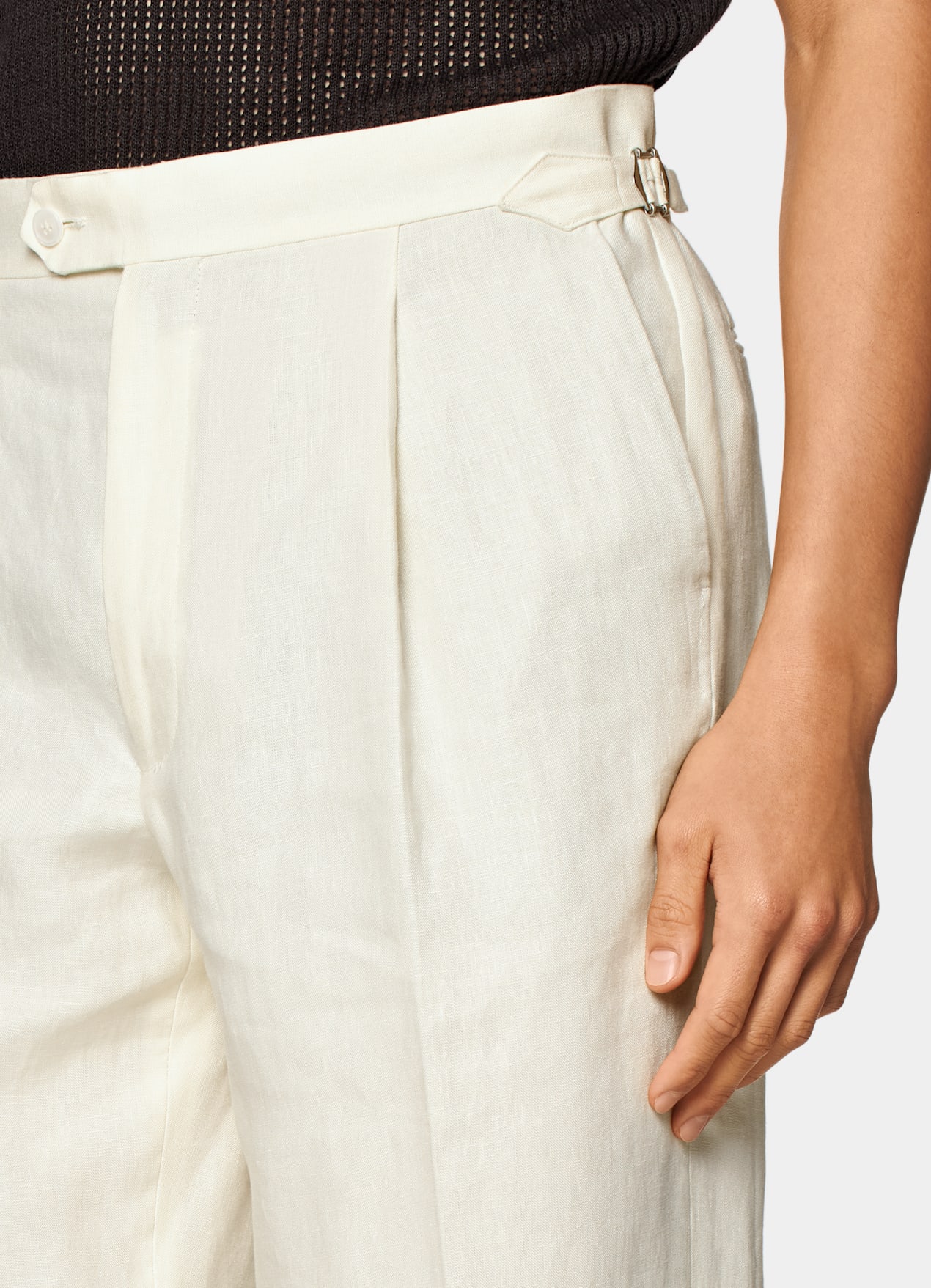 Costume Roma coupe Relaxed blanc cassé