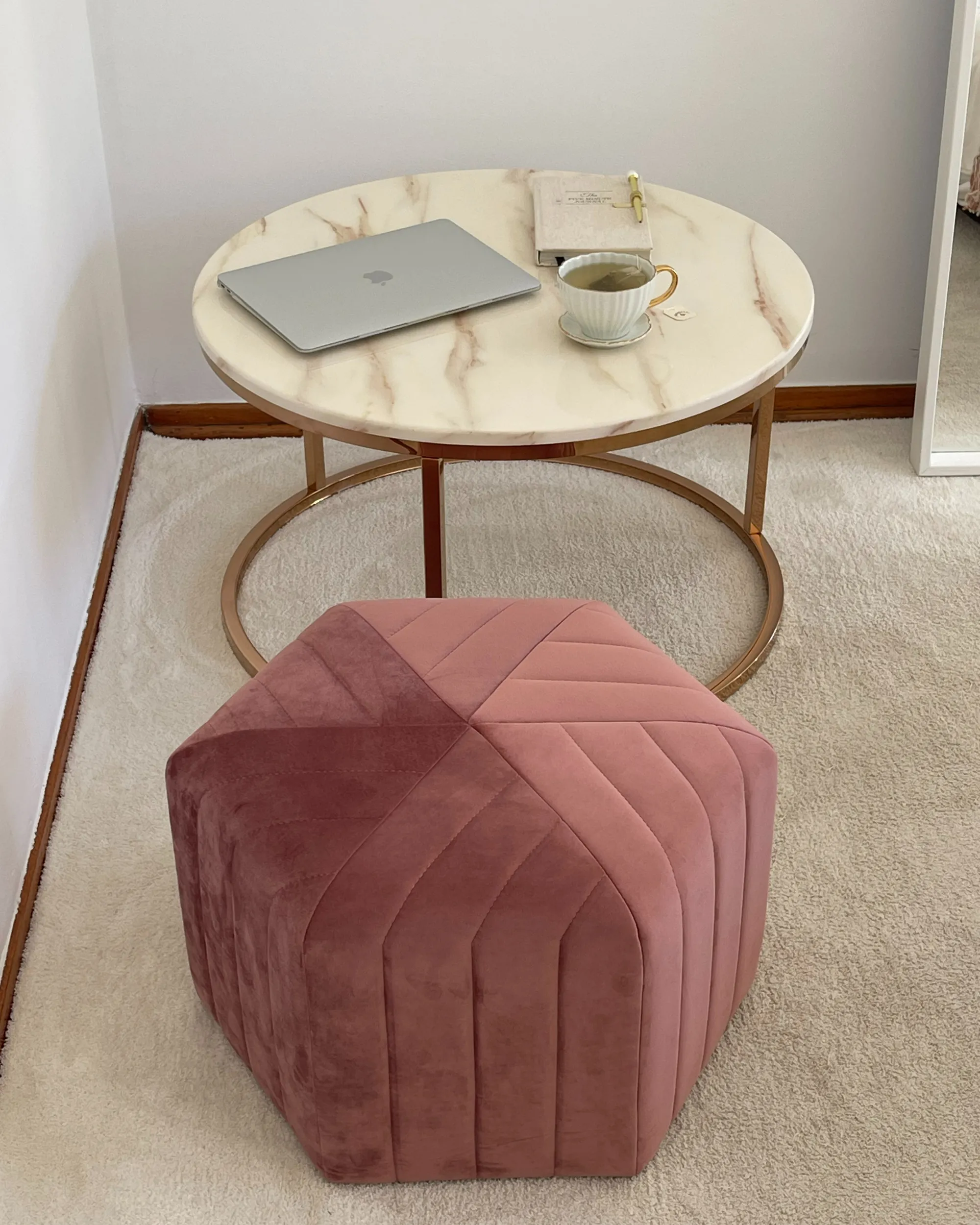 Salontafel CORAL Marmer/goud
