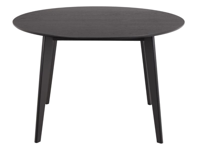 AC Design Tisch Roxby 120 x 76 cm, Schwarz Eleganter, runder Esstisch aus Naturholz