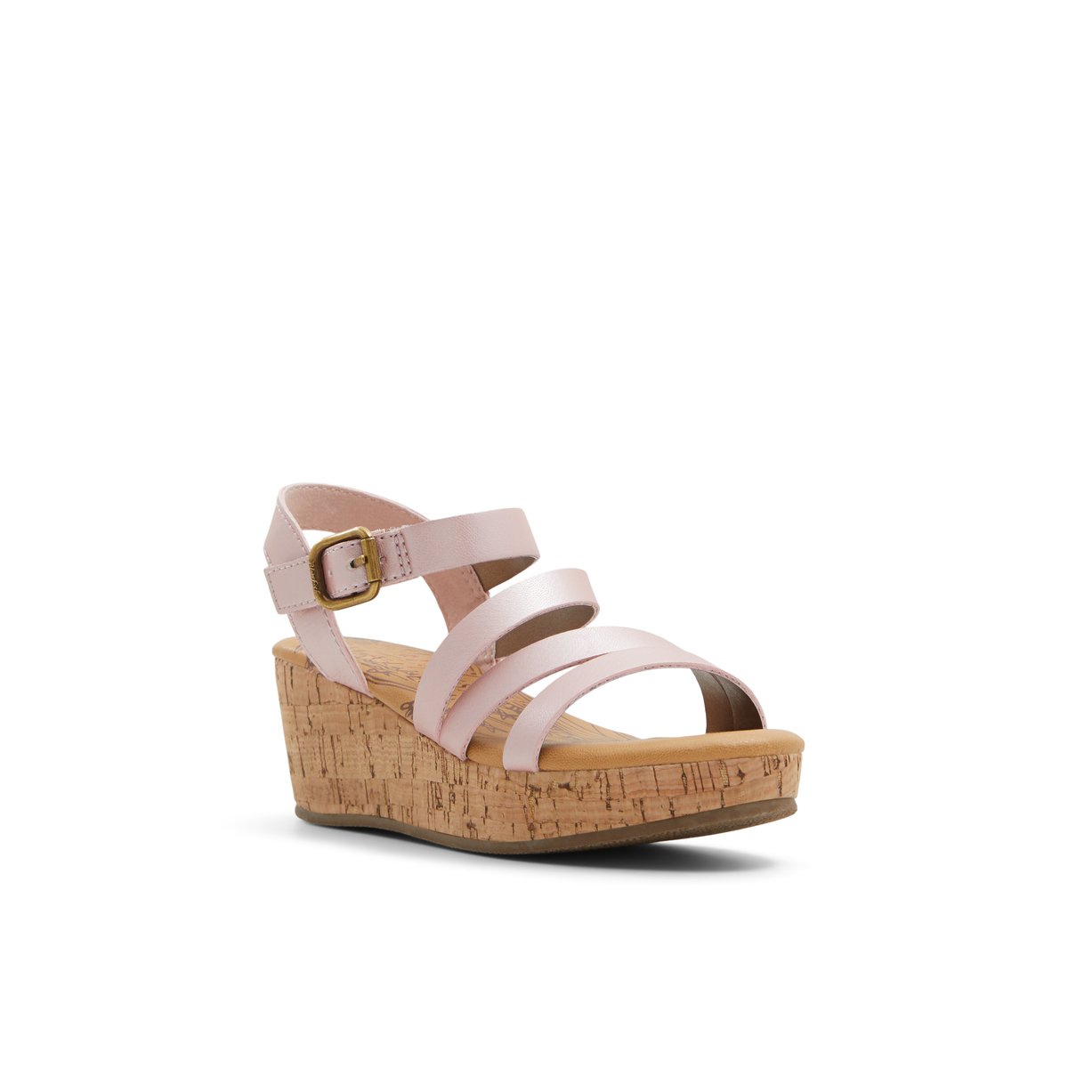 BLOWFISH-Liv-jg-Sandales à lanières - Talon compensé - Rose