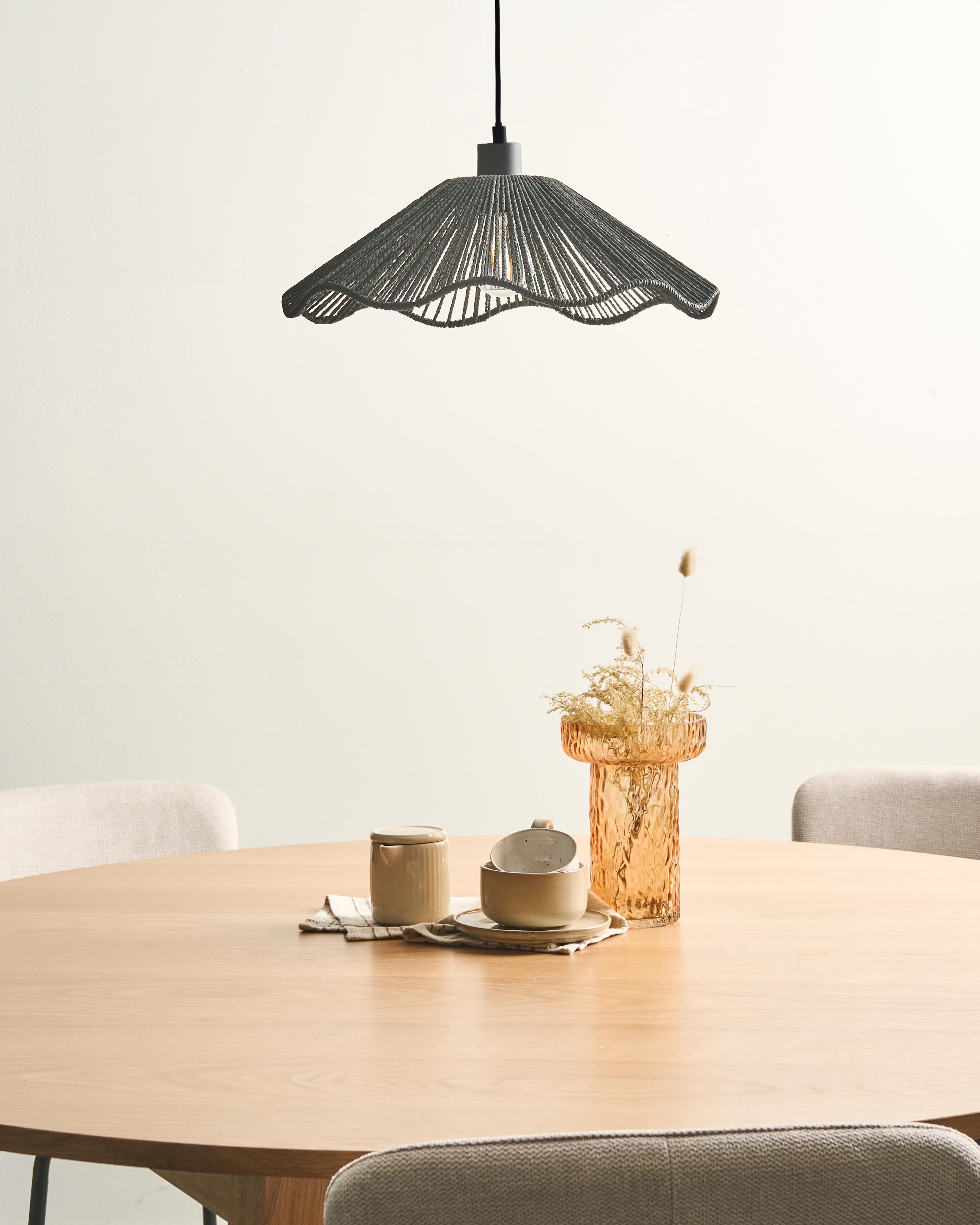 Hanglamp MIGORI Papier Zwart
