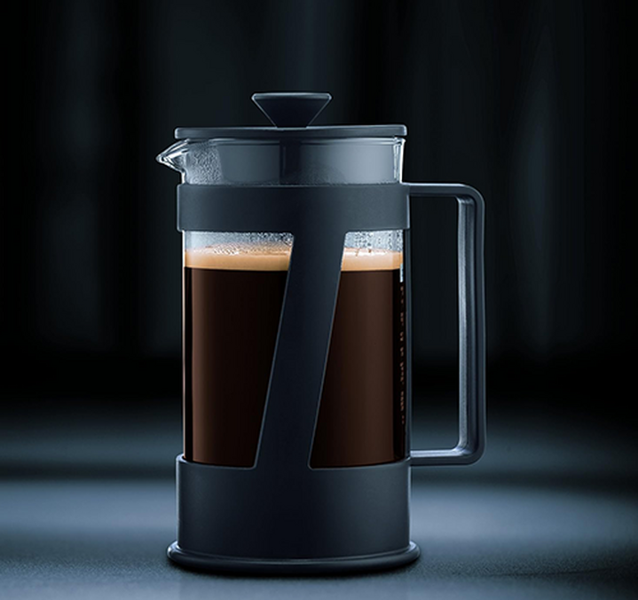 Cafetière à Piston Crema noire - 8 tasses / 1 L - BODUM