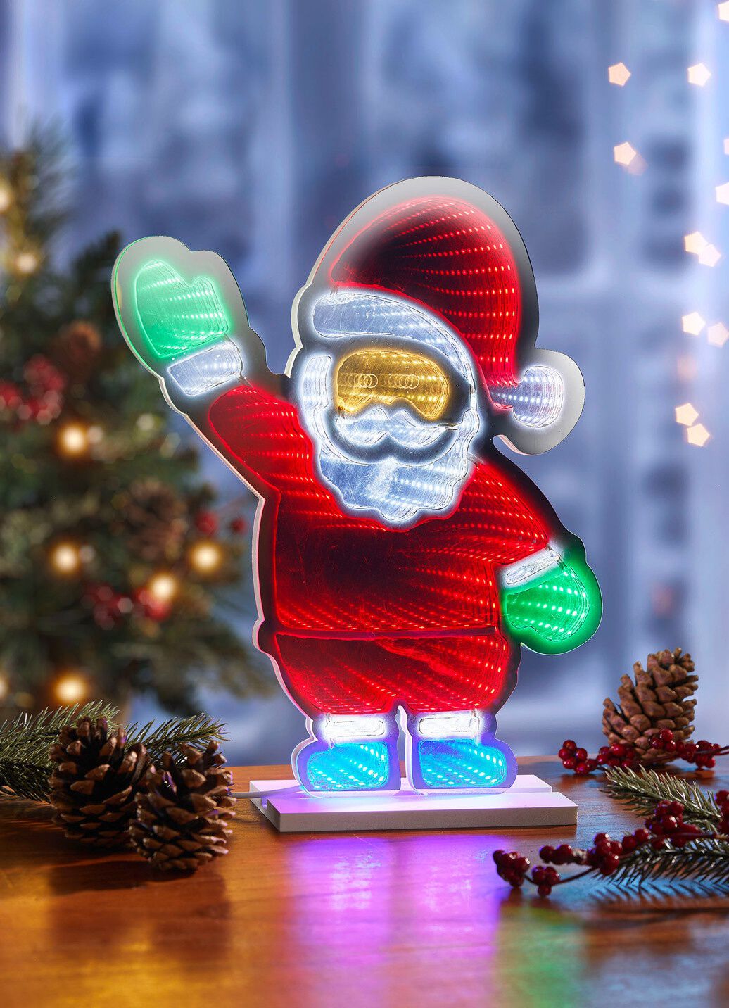 LED-Weihnachtsmann aus Kunststoff