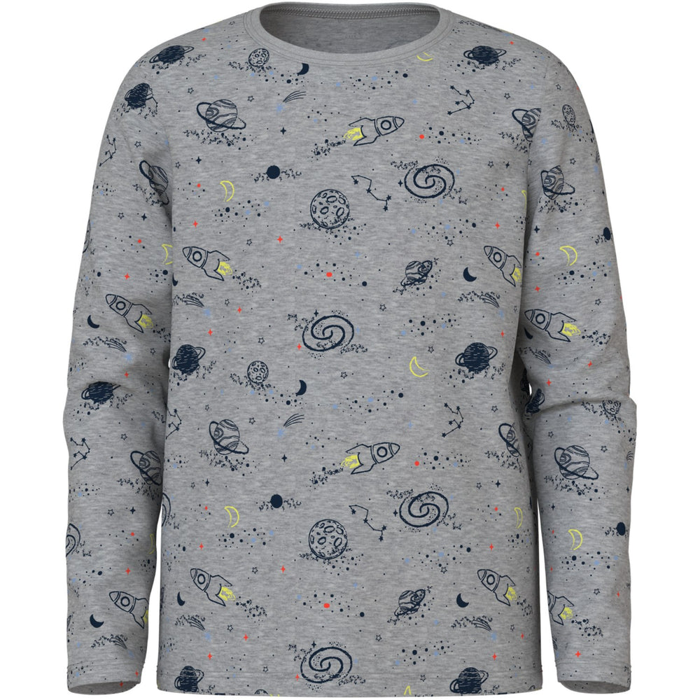Køb Name It Grey Melange Nkmnightset Grey Space Noos