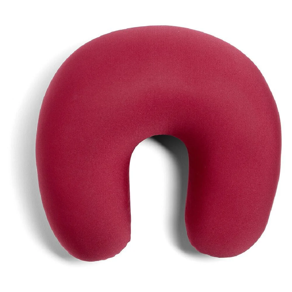 Coussin de voyage rouge 28x28x9cm