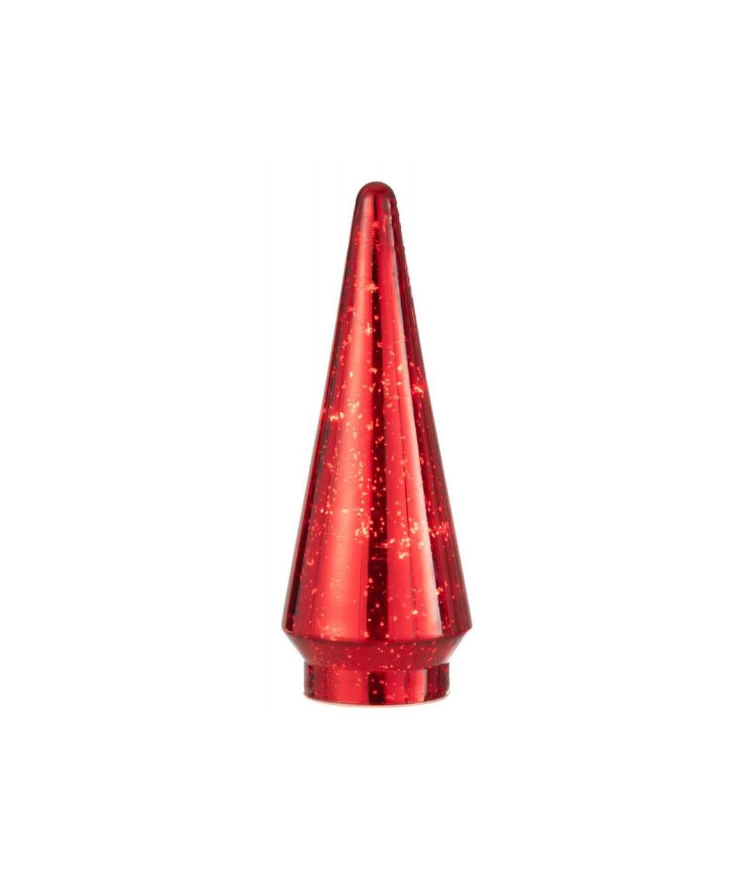 Paris Prix - Sapin De Noël En Verre led 34cm Rouge