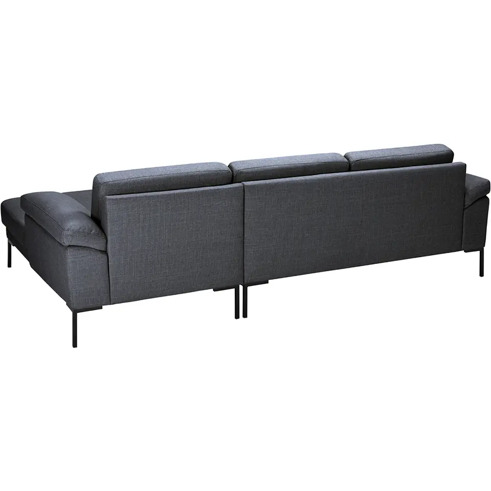 Bank Tom met chaise longue rechts - Basel - antraciet