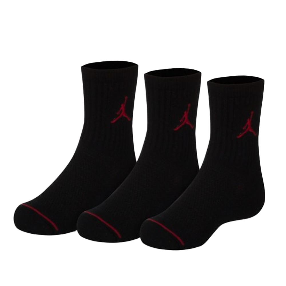 Nike X3 Paires de Chaussettes Noir/Rouge Garçon Nike Jordan Jumpman