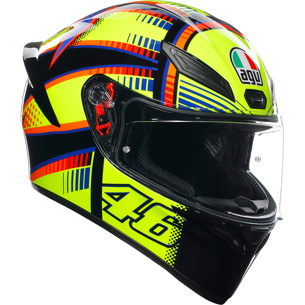 AGV - Casque K1 S Soleluna 2015 Jaune / Noir / Orange / Bleu