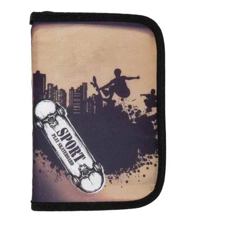 Idena Schüleretui 27tlg. Skateboard o. Rock Music, sortiert