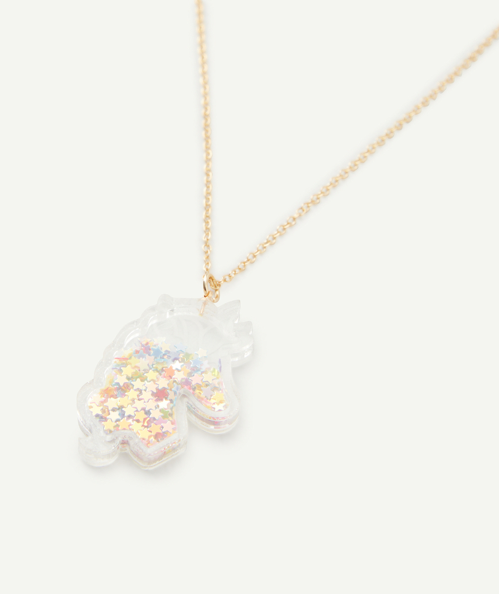 COLLIER FILLE COULEUR DORÉE AVEC LICORNE
