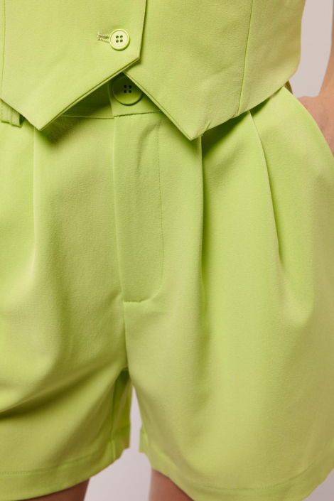 Fluresk groene dames korte broek