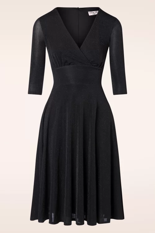 Vintage Chic for Topvintage Sofia swing jurk in zwart